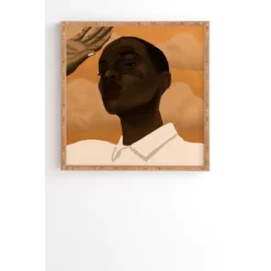 Nawaalillustrations Suns Out Framed Wall Art Bamboo - Deny Designs -Deny Designs GUEST 4f528269 7c28 4478 9fda 6b92b4ca7ce9