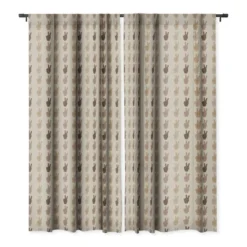 Iveta Abolina Peace Hands Tan 64" X 50" Single Panel Room Darkening Window Curtain - Deny Designs -Deny Designs GUEST 4fb057be b1ef 4a31 92c6 29afc18ae7ff