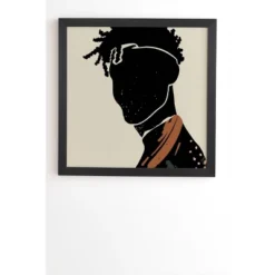 Domonique Brown Black Hair No. 2 Framed Wall Art Black - Deny Designs -Deny Designs GUEST 5079bd05 84db 41ff a09b 84741b101bda