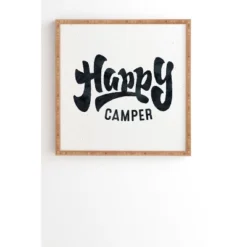 Nature Magick Happy Camper Bamboo Framed Wall Art - Deny Designs -Deny Designs GUEST 558c6cb8 167f 4ca2 8d60 c7ebbe0664e1