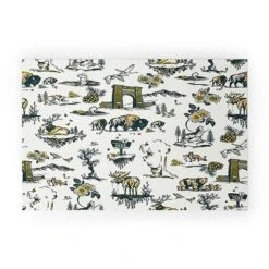 The Whiskey Ginger Yellowstone National Park Travel Pattern Welcome Mat - Society6 -Deny Designs GUEST 56454439 7e79 4ede bf50 055733b3f22c