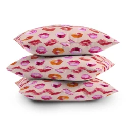 Ninola Design Sweet Pink Lips Square Throw Pillow Pink - Deny Designs -Deny Designs GUEST 5731e4b8 b034 49dd 9042 0c5ad838a258