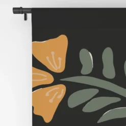 Miho TROPICAL Floral Night 84" X 50" Single Panel Blackout Window Curtain - Deny Designs -Deny Designs GUEST 59a82020 b582 4847 bf29 3f2bc12e129b