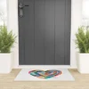 EttaVee Art Heart No1 Looped Vinyl Welcome Mat - Society6
