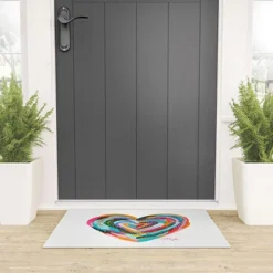 EttaVee Art Heart No1 Looped Vinyl Welcome Mat - Society6