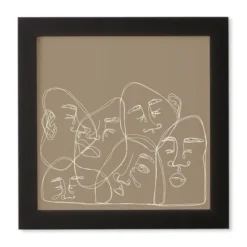 Simone Cotton Unrequited Love Framed Wall Canvas Black/Brown - Deny Designs -Deny Designs GUEST 5bc4f446 91e7 4d6d be6a 10b6b2600543