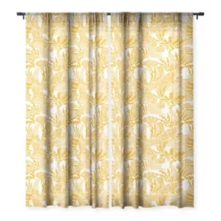 Evamatise Surreal Jungle In Bright Yellow Single Panel Sheer Window Curtain - Deny Designs -Deny Designs GUEST 5bed1b17 0549 4904 bd3d 52e625d87415
