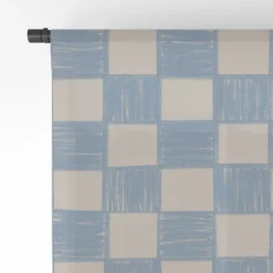 Schatzi Brown Alice Check Powder Single Panel Sheer Window Curtain - Deny Designs -Deny Designs GUEST 5d2d3d01 8be9 4da0 8336 ee37c7257bd8