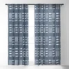 CoastL Studio Mudcloth Classic Blue Single Panel Sheer Window Curtain - Deny Designs