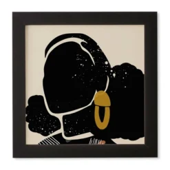 Domonique Brown Black Hair No. 4 Framed Wall Art Black - Deny Designs -Deny Designs GUEST 63767252 ac62 4a92 8242 a46c3db8979f