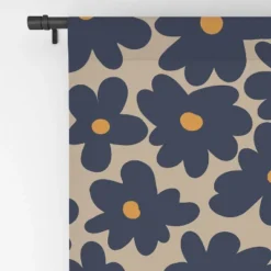 Miho Mini Floral Garden 84" X 50" Single Panel Blackout Window Curtain - Deny Designs -Deny Designs GUEST 65093178 53b8 4cca 878b 1cfb7829f7e6