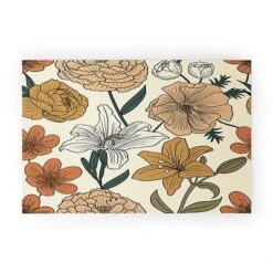 Emanuela Carratoni Spring Floral Mood Looped Vinyl Welcome Mat - Society6 -Deny Designs GUEST 681b8ef3 c03b 4580 ac40 424cde3c413f