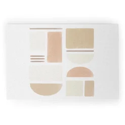 Bohomadic.Studio Geometric Shapes In Creme And Soft Pink Welcome Mat - Society6 -Deny Designs GUEST 685422ee 433b 42c8 8464 599e75acdef1