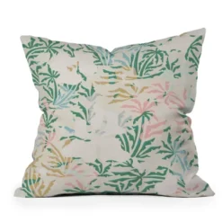 Evamatise Tropical Jungle Landscape Abstraction Outdoor Throw Pillow Beige - Deny Designs -Deny Designs GUEST 6aebf35d 4cd9 4f88 a922 aed57bbba461