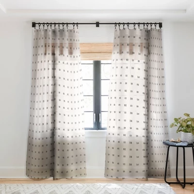 Urban Wild Studio Desert Check Small Charcoal Single Panel Sheer Window Curtain - Deny Designs 7 Urban Wild Studio Desert Check Small Charcoal Single Panel Sheer Window Curtain - Deny Designs - Image 5