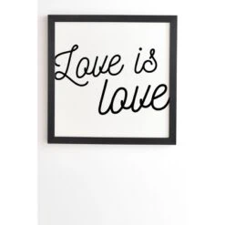 Eyesasdaggers Love Is Love Framed Wall Canvas Black/White - Deny Designs -Deny Designs GUEST 6cecc4c8 12ac 47ad aeac 6f07eb1b4f55
