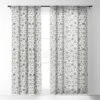 Ninola Design Winter Stars Snowflakes Gray 50" X 64" Single Panel Sheer Window Curtain - Deny Designs -Deny Designs GUEST 6d6fef02 158e 4de5 a7c7 f5592f7bf762