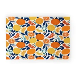 Avenie Citrus Fruits Blue Welcome Mat - Society6 -Deny Designs GUEST 75db75f9 e729 477b 8789 ac2ff5f64b77