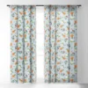 Ninola Design Citrus Fruits Summer Blue 84" X 50" Single Panel Sheer Window Curtain - Deny Designs -Deny Designs GUEST 77f01916 4774 4254 ae07 d9362eb76cff