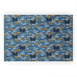 Marni Love And Light Blue Hanukkah Looped Vinyl Welcome Mat - Society6 -Deny Designs GUEST 7a7bc694 30c6 4586 b81b 972a0b7f1f11