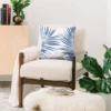 Emanuela Carratoni Serenity Palms Square Throw Pillow Blue - Deny Designs -Deny Designs GUEST 7affc277 e407 4e06 beba 206baf67bf88