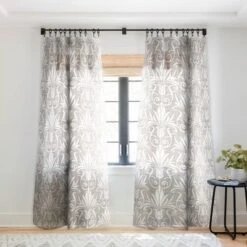 Heather Dutton Delancy Taupe Single Panel Sheer Window Curtain - Deny Designs -Deny Designs GUEST 7bbca1ed 8301 4862 90e1 117e01e45085