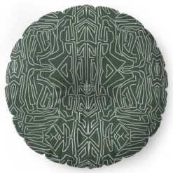 Marta Barragan Camarasa Abstract Pattern Linear Stroke Round Floor Pillow - Deny Desings