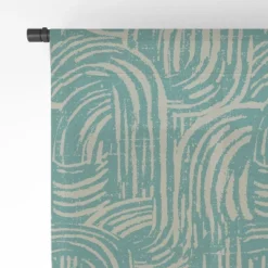 Holli Zollinger Kikka Teal 50" X 64" Single Panel Sheer Window Curtain - Deny Designs -Deny Designs GUEST 7e646018 fd43 47b3 bc55 1688af5a670d