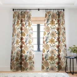 Emanuela Carratoni Spring Floral Mood Single Panel Sheer Window Curtain - Deny Designs -Deny Designs GUEST 7fcd243c 3448 44a6 98ad b5d4117ad858