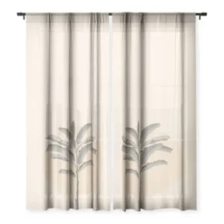 Iveta Abolina Sunrise Tan 64" X 50" Single Panel Sheer Window Curtain - Deny Designs -Deny Designs GUEST 80b5083a 5f29 4da6 9a21 4ca08c1553a7