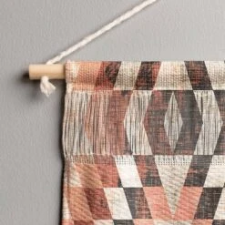 47" X 32" Large Holli Zollinger Native Coral Diamond Fiber Wall Hanging - Deny Designs -Deny Designs GUEST 80e2dedd 627b 403e 8644 32974d0433ff