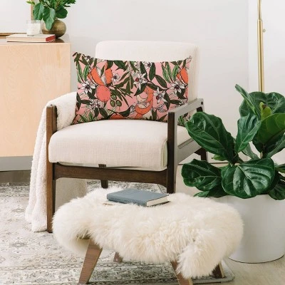Marta Barragan Camarasa Olives In The Orange Flowers Oblong Lumbar Throw Pillow Pink - Deny Designs 3 Marta Barragan Camarasa Olives In The Orange Flowers Oblong Lumbar Throw Pillow Pink - Deny Designs