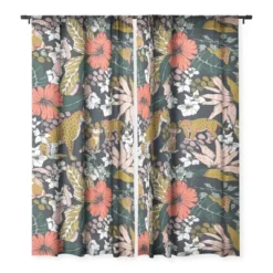 Marta Barragan Camarasa Animal Print Dark Jungle Single Panel Sheer Window Curtain - Deny Designs -Deny Designs GUEST 832d8836 b7f4 4d70 9063 c73f78844afb