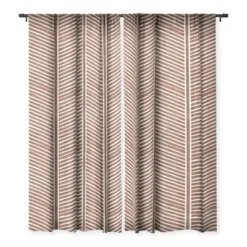 Little Arrow Design Co Organic Chevron On Brandywine Single Panel Sheer Window Curtain - Deny Designs -Deny Designs GUEST 85441f3d 3c36 442d 85b6 58015eaf744c