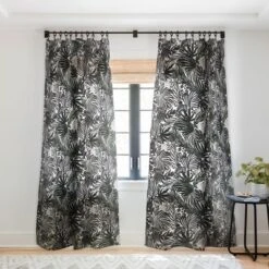 Marta Barragan Camarasa Wild Abstract Jungle On Black Single Panel Sheer Window Curtain - Deny Designs -Deny Designs GUEST 866162fc fb90 4b6e baec 94c95fb217e1