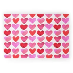 Amy Sia Heart Watercolor Looped Vinyl Welcome Mat - Society6 -Deny Designs GUEST 899a028c 54ce 4c7b a184 41164fb88ab0