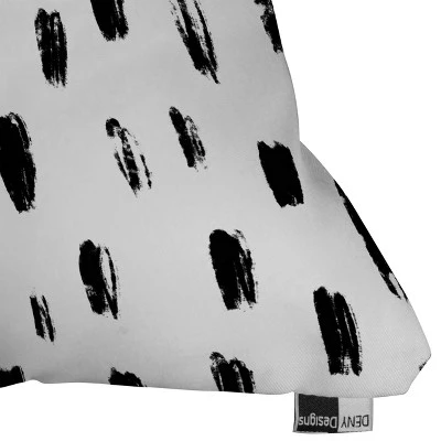 Allyson Johnson Strokes Square Throw Pillow Black/White - Deny Designs 4 Allyson Johnson Strokes Square Throw Pillow Black/White - Deny Designs - Image 2