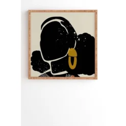 Domonique Brown Black Hair No. 4 Framed Wall Art Bamboo - Deny Designs -Deny Designs GUEST 8c1747b0 e035 4dc8 8e11 8fba1950840a