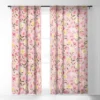 Ninola Design Fresh Flowers Pink Single Panel Sheer Window Curtain - Deny Designs -Deny Designs GUEST 8d0ed18b 4dcc 4928 abed aba9256e9811