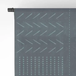 Mirimo Native Mudcloth Denim Single Panel Sheer Window Curtain - Deny Designs -Deny Designs GUEST 8d39e54a 796c 4308 a96a d91620cc5ae4