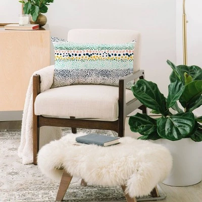 Ninola Design Little Dots Oblong Lumbar Throw Pillow Blue - Deny Designs 3 Ninola Design Little Dots Oblong Lumbar Throw Pillow Blue - Deny Designs