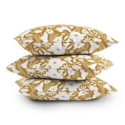 16"x16" Heather Dutton Finley Floral Goldenrod Square Throw Pillow White - Deny Designs 7 16"x16" Heather Dutton Finley Floral Goldenrod Square Throw Pillow White - Deny Designs -Deny Designs GUEST 91cb5923 7461 4bca 8400 c739f1a69210