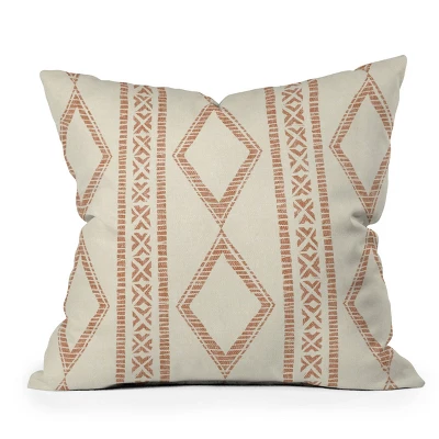 Little Arrow Design Co. Oceania Diamond Stripes Ginger Outdoor Throw Pillow Cream - Deny Designs 6 Little Arrow Design Co. Oceania Diamond Stripes Ginger Outdoor Throw Pillow Cream - Deny Designs - Image 4