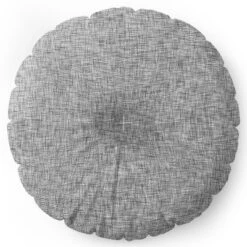Holli Zollinger Linen Grey Light Round Floor Pillow - Deny Designs