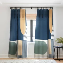 Sheila Wenzel Ganny Cool Color Palette Pattern Single Panel Sheer Window Curtain - Deny Designs -Deny Designs GUEST 9556be0e 8a47 4b22 9bfd f7e37cf00e2d