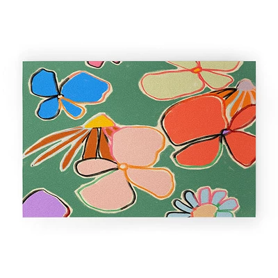 Sandrapoliakov VINTAGE GARDEN GREEN Welcome Mat - Society6 4 Sandrapoliakov VINTAGE GARDEN GREEN Welcome Mat - Society6 - Image 2