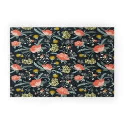 Heather Dutton Poppy Meadow Midnight Looped Vinyl Welcome Mat - Society6 -Deny Designs GUEST 965550de 0e02 4a5d a971 2ead8b2823c3