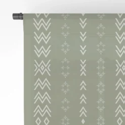 Sheila Wenzel Ganny Sage Minimalist Mudcloth Single Panel Sheer Window Curtain - Deny Designs -Deny Designs GUEST 96d4a3dd 78f4 4dc4 92ba dee36d867925