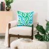 16"x16" Chuck Gonzales Coral Square Throw Pillow Green - Deny Designs -Deny Designs GUEST 981a336a 096f 4854 9d5f d1569277a6f7