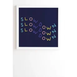 Jenny Chang-Rodriguez Slow Down Framed Wall Canvas White/Black - Deny Designs -Deny Designs GUEST 98533c6b b71b 4933 8ad1 2305cc28f0ad